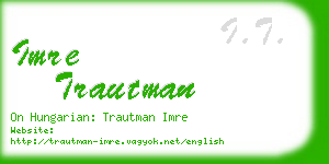 imre trautman business card